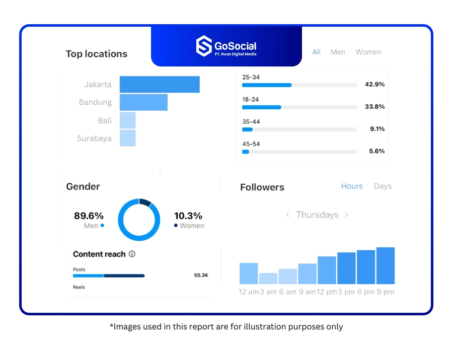 Insight Instagram naik ketika di Kelola GoSocial