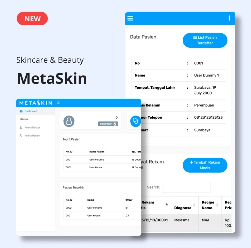 Portfolio GoSocial - Website Development - Meta Skin