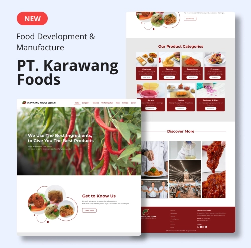 Portfolio GoSocial - Website Development - Karawang Food Lestari