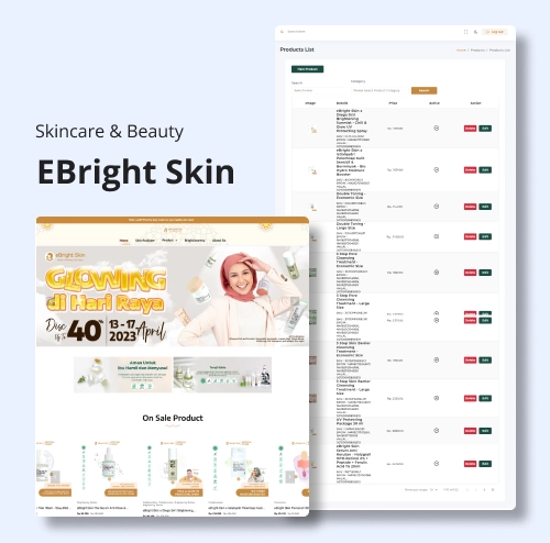 Website Custom - EBright Skin
