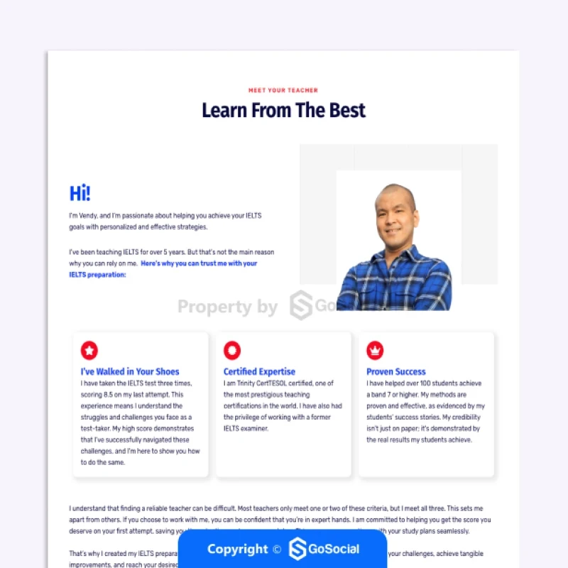 Portofolio - IELTS With Vendy